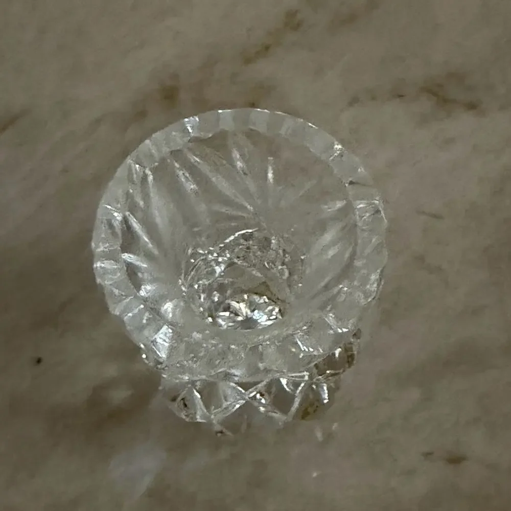 Crystal toothpick holder or mini vase